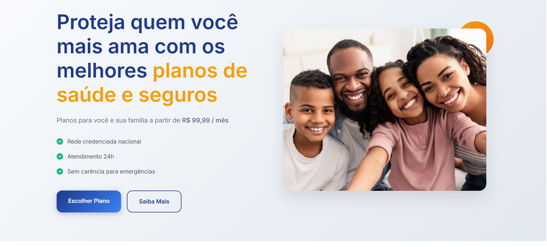 Case Landing Page - Plano de Saúde